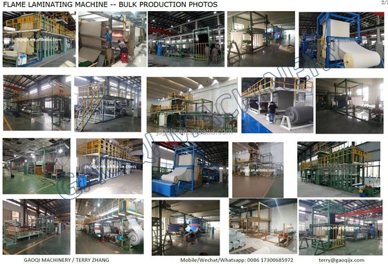 Maßgeschneiderte 12000 W PLC-Schaum- und Nonwoven-Fabrik Teppichmachmaschine Flammenlaminierungsmaschine
